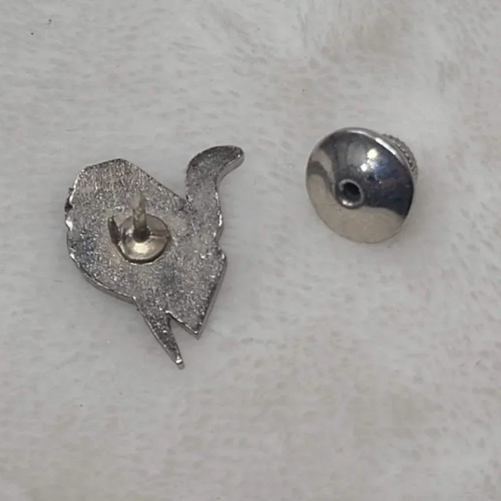 Hand Glove Thumbs Up Lapel Pin Silver Tone Metal - Picture 5 of 6